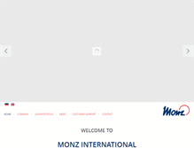 Tablet Screenshot of monz-international.de